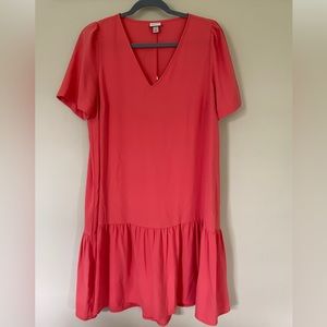 Coral shift dress. Size M.